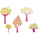 download Trees clipart image with 315 hue color