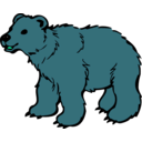 download Young Brown Bear clipart image with 180 hue color