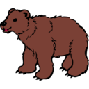 download Young Brown Bear clipart image with 0 hue color