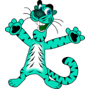 download Happy Tiger clipart image with 135 hue color