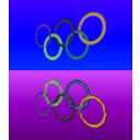 download Olympic Rings clipart image with 45 hue color