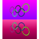 download Olympic Rings clipart image with 90 hue color
