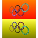 download Olympic Rings clipart image with 180 hue color