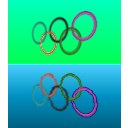 download Olympic Rings clipart image with 315 hue color