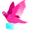download A Flying Pigeon Delivering A Message clipart image with 135 hue color