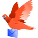 download A Flying Pigeon Delivering A Message clipart image with 180 hue color