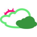 download Simple Weather Symbols clipart image with 270 hue color