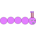 download Green Caterpillar clipart image with 180 hue color