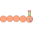 download Green Caterpillar clipart image with 270 hue color
