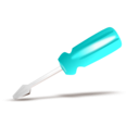 download Screwdriver Icon clipart image with 180 hue color