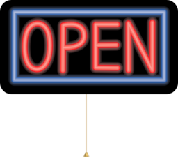 Open Neon Sign