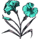 download Carnation clipart image with 180 hue color
