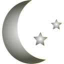 download Crescent Icon clipart image with 225 hue color