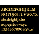 download Gold Serif Letters clipart image with 0 hue color