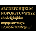 Gold Serif Letters