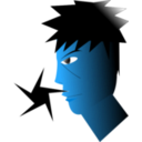 download Ninja clipart image with 180 hue color