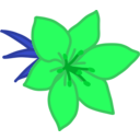 download Red Flower clipart image with 135 hue color