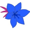 download Red Flower clipart image with 225 hue color