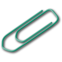 download Green Paperclip clipart image with 45 hue color