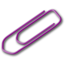download Green Paperclip clipart image with 180 hue color