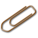 download Green Paperclip clipart image with 270 hue color