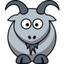 download Cartoon Goat clipart image with 180 hue color