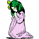 download Girl Praying clipart image with 90 hue color