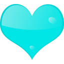 download Heart Shine clipart image with 180 hue color