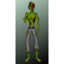 download Zombie clipart image with 315 hue color