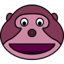 download Monkey Head clipart image with 315 hue color