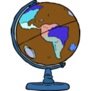 download Globe clipart image with 180 hue color