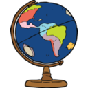 download Globe clipart image with 0 hue color