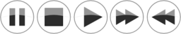 Glossy Media Player Buttons