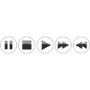 Glossy Media Player Buttons