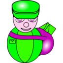 download Postman clipart image with 270 hue color