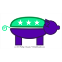 download Gop Pig clipart image with 270 hue color