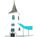 download Church clipart image with 180 hue color