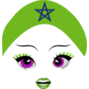 download Pretty Moroccan Girl Smiley Emoticon clipart image with 90 hue color
