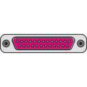 download Parallel Db25 Female clipart image with 90 hue color