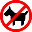 download Sign No Animals clipart image with 0 hue color