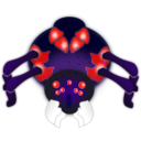 download Purple Spider clipart image with 315 hue color
