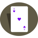download Ace Of Hearts clipart image with 270 hue color