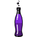 download Bottle With Soda clipart image with 270 hue color