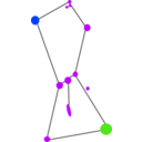 download Orion Constellation With Nebula clipart image with 225 hue color