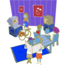 download Sunquad Clubhouse clipart image with 180 hue color