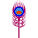 download Peacock Feather clipart image with 180 hue color