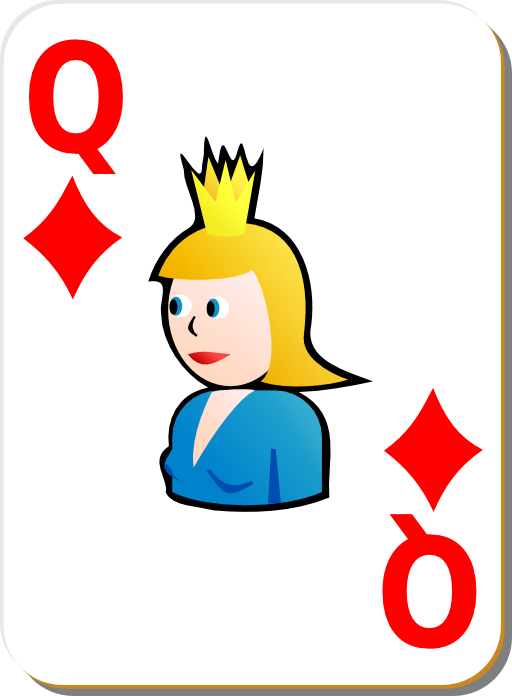 White Deck Queen Of Diamonds