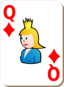 White Deck Queen Of Diamonds