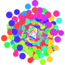 download Color Dots clipart image with 180 hue color