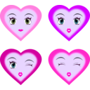download Heart Faces clipart image with 315 hue color